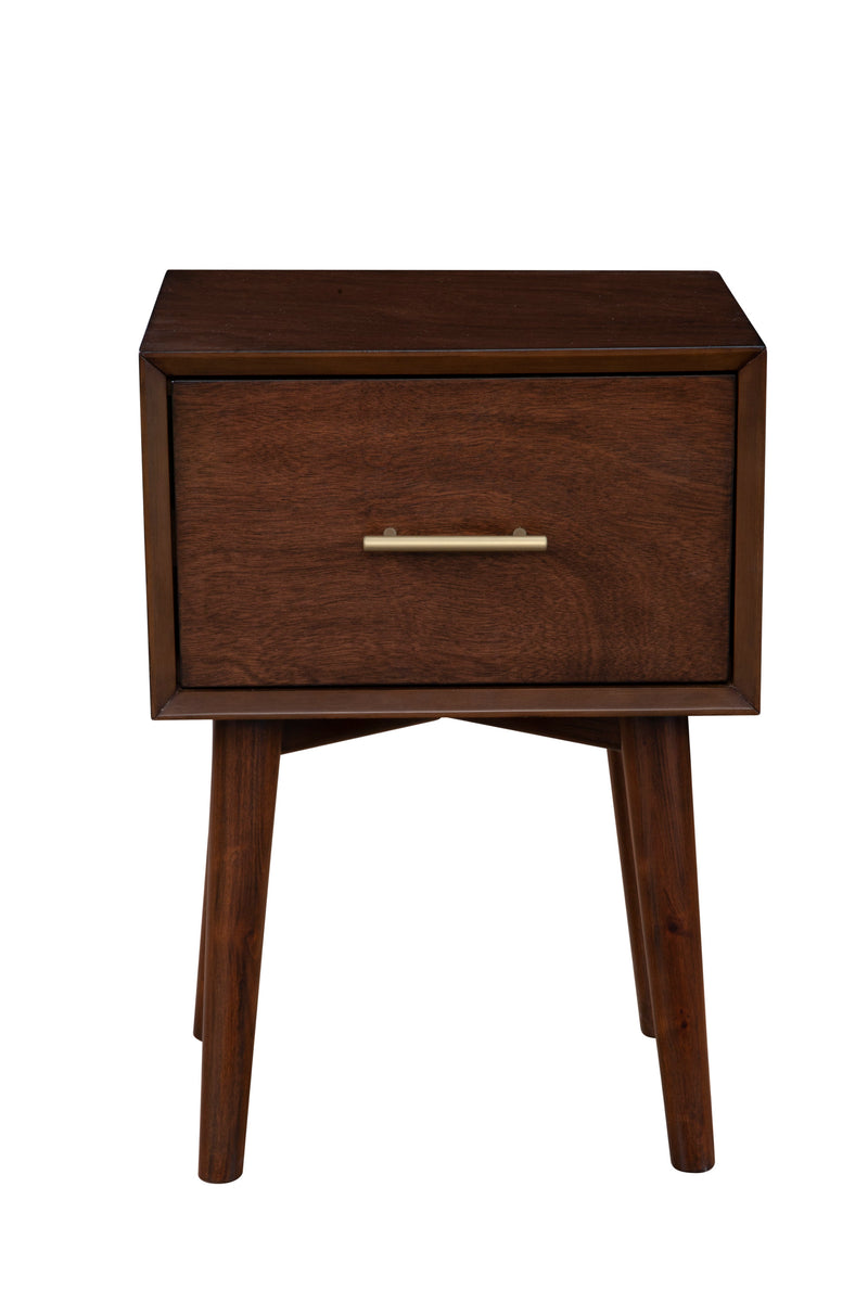 Melbourne Single Drawer End Table, Walnut