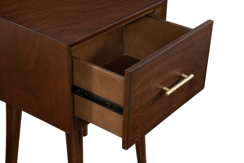 Melbourne Single Drawer End Table, Walnut