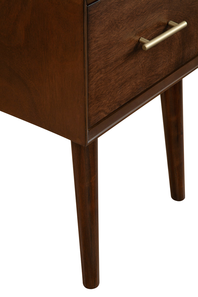 Melbourne Single Drawer End Table, Walnut