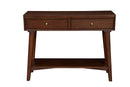 Melbourne 2 Drawers Console Table, Walnut Alpine