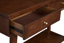 Melbourne 2 Drawers Console Table, Walnut Alpine