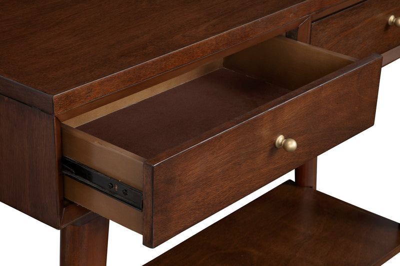 Melbourne 2 Drawers Console Table, Walnut Alpine