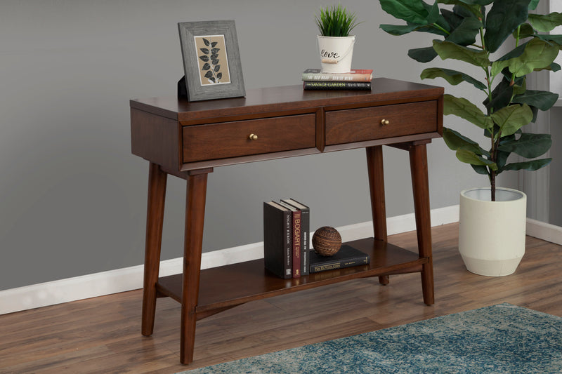 Melbourne 2 Drawers Console Table, Walnut