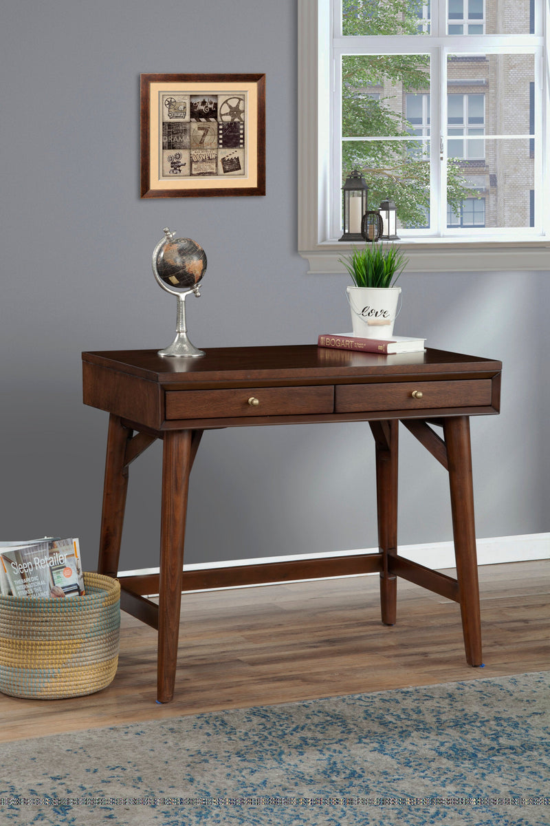 Melbourne 2 Drawers Mini Desk, Walnut Alpine