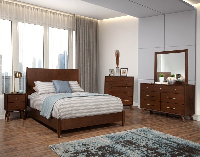 Melbourne California King Panel Bed, Walnut Alpine