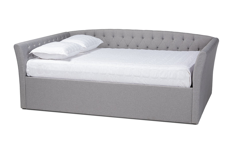 Jackson Modern and Contemporary Light Gray Fabric Upholstered Queen Size Daybed