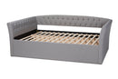 Jackson Light Gray Fabric Upholstered Queen Size Daybed Baxton