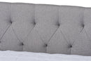 Jackson Light Gray Fabric Upholstered Queen Size Daybed Baxton