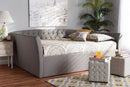Jackson Light Gray Fabric Upholstered Queen Size Daybed Baxton