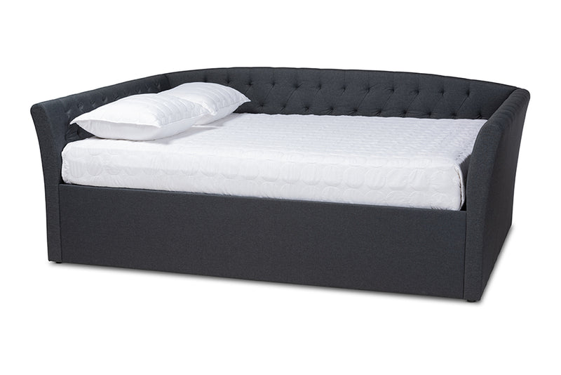 Jackson Modern and Contemporary Dark Gray Fabric Upholstered Queen Size Daybed