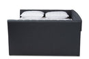 Jackson Dark Gray Fabric Upholstered Queen Size Daybed Baxton