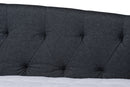 Jackson Dark Gray Fabric Upholstered Queen Size Daybed Baxton