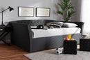 Jackson Dark Gray Fabric Upholstered Queen Size Daybed Baxton