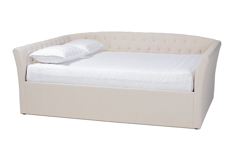 Jackson Modern and Contemporary Beige Fabric Upholstered Queen Size Daybed