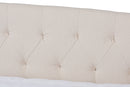 Jackson Beige Fabric Upholstered Queen Size Daybed Baxton