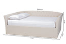 Jackson Beige Fabric Upholstered Queen Size Daybed Baxton