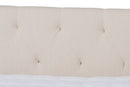 Erla Beige Fabric Upholstered Queen Size Daybed Baxton