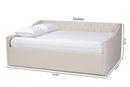 Erla Beige Fabric Upholstered Queen Size Daybed Baxton