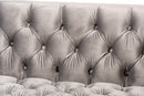 Apollonia Gray Velvet Upholstered Gold Finished Sofa Baxton