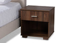 Huntley Beige Fabric Upholstered Queen Size Platform Bed w/Two Nightstands Baxton