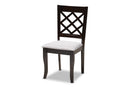 Pamela Gray Fabric Upholstered Espresso Brown Dining Chair Set of 4 Baxton