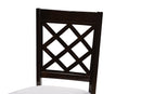 Pamela Gray Fabric Upholstered Espresso Brown Dining Chair Set of 4 Baxton