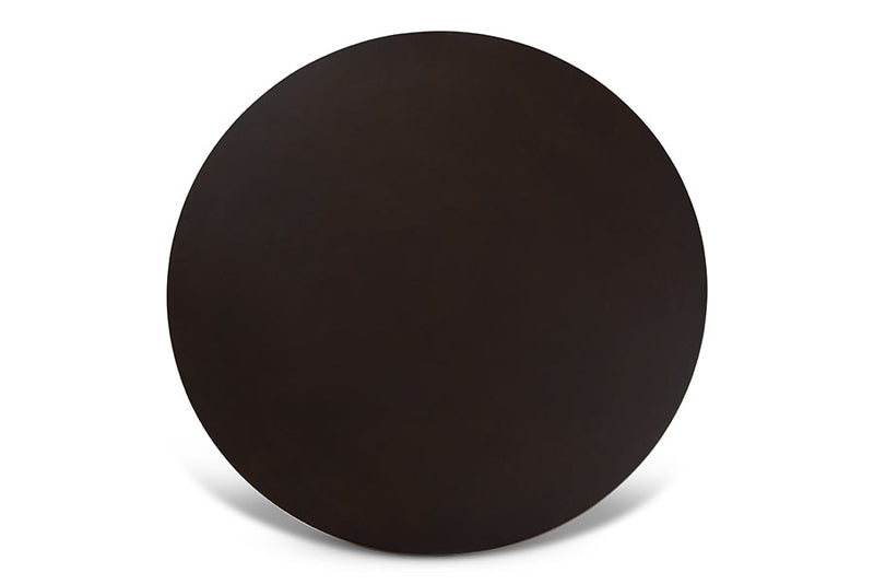 Ainsley Gray Fabric Upholstered and Dark Brown 5-Piece Dining Set Baxton
