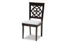Papua Gray Fabric Upholstered Espresso Brown Dining Chair Set of 4 Baxton