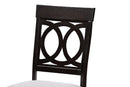 Felisa Gray Fabric Upholstered Espresso Brown Dining Chair Set of 4 Baxton