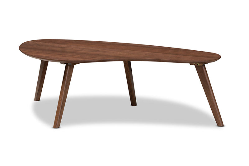 Elston Walnut Finished Coffee Table Baxton