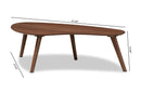 Elston Walnut Finished Coffee Table Baxton