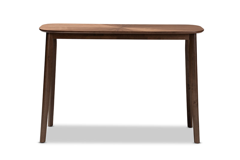 Janne Mid-Century Modern Walnut Finished Wood Console Table