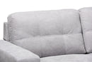 Dalinda Light Gray Fabric Upholstered Sectional Sofa w/Right Facing Chaise Baxton