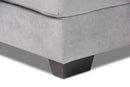 Dalinda Light Gray Fabric Upholstered Sectional Sofa w/Right Facing Chaise Baxton