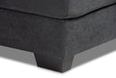 Dalinda Dark Gray Fabric Upholstered Sectional Sofa w/Left Facing Chaise Baxton