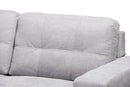 Dalinda Light Gray Fabric Upholstered Sectional Sofa w/Left Facing Chaise Baxton