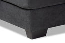 Celina Dark Gray Fabric Upholstered Sectional Sofa w/Right Facing Chaise Baxton