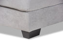 Celina Light Gray Fabric Upholstered Sectional Sofa w/Right Facing Chaise Baxton