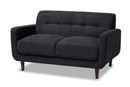 Orrin Dark Gray Fabric Upholstered Loveseat Baxton