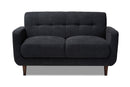 Orrin Dark Gray Fabric Upholstered Loveseat Baxton