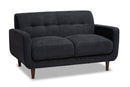 Orrin Dark Gray Fabric Upholstered 2Pc Living Room Set Baxton