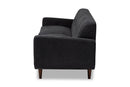 Orrin Dark Gray Fabric Upholstered Sofa Baxton