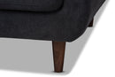 Orrin Dark Gray Fabric Upholstered Sofa Baxton