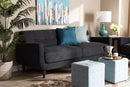 Orrin Dark Gray Fabric Upholstered Sofa Baxton
