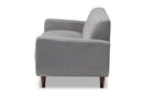 Orrin Light Gray Fabric Upholstered Loveseat Baxton