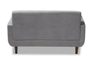 Orrin Light Gray Fabric Upholstered Loveseat Baxton