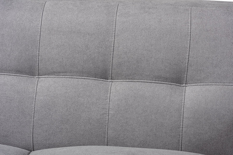 Orrin Light Gray Fabric Upholstered Loveseat Baxton