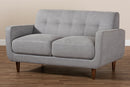 Orrin Light Gray Fabric Upholstered Loveseat Baxton
