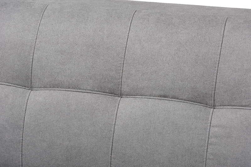 Orrin Light Gray Fabric Upholstered 2Pc Living Room Set Baxton