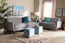 Orrin Light Gray Fabric Upholstered 2Pc Living Room Set Baxton